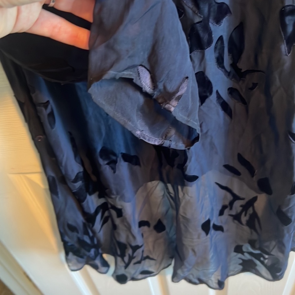 Soft Surroundings Multi Style Sheer Top Silk/Viscose Blend  size xs - Picture 5 of 14